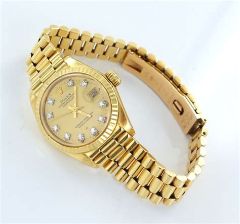 ebay rolex damenuhr gold